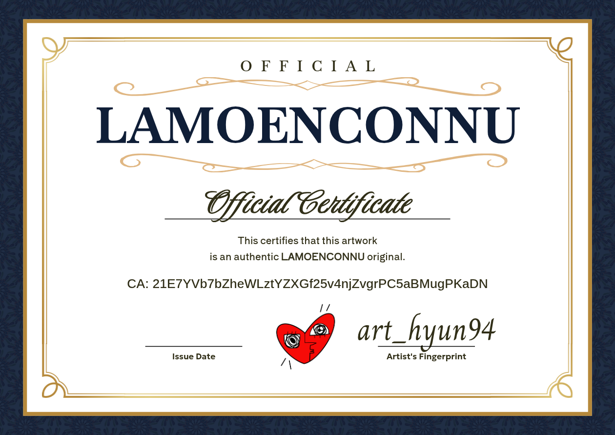 Certificate of authenticity